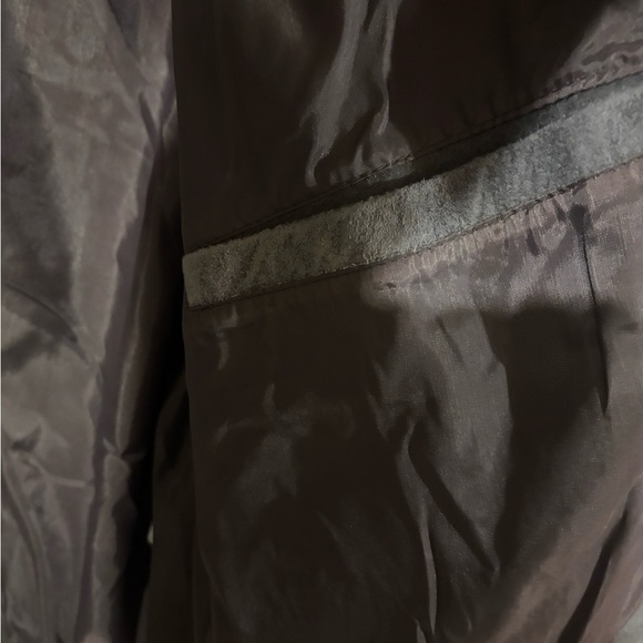 Hill & archer vintage suede leather 100% Gray Bomber Jacket L - Picture 5 of 10